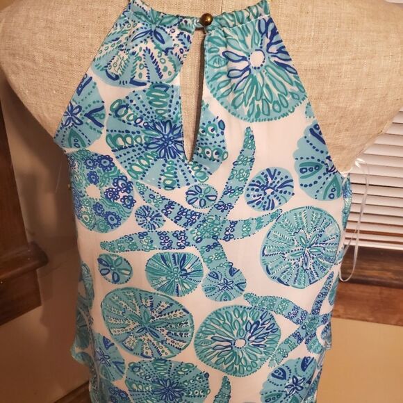 NWT Lilly Pulitzer target blue seashell blouse - Picture 4 of 5